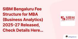 SIBM Bengaluru Fee Structure for MBA Business Analytics